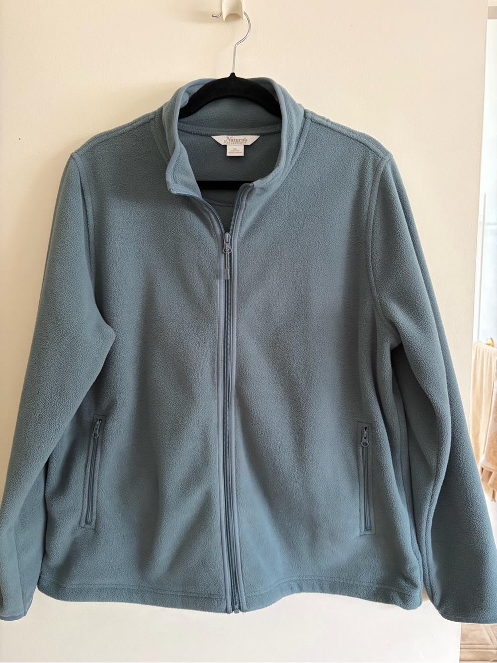 Natural Reflections Woman’s Dusty Blue Full-Zip Fleece Jacket